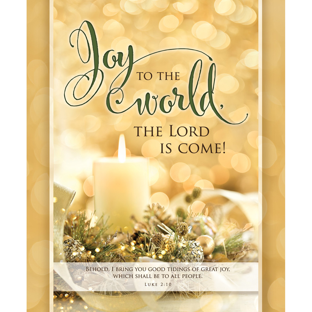 Church Bulletin - 14" - Christmas - Joy to the World - Luke 2:10 - Pack of 100 - U3998L