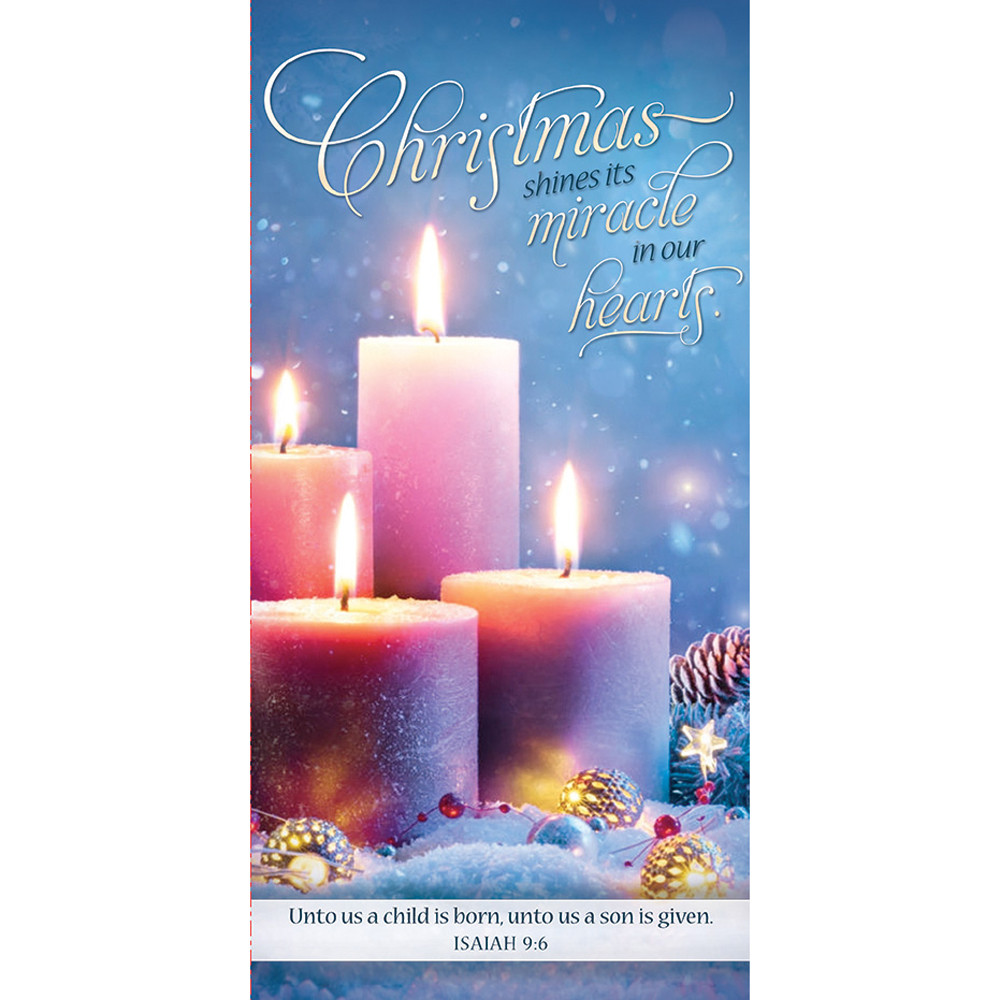 Offering Envelope - Christmas - Christmas Shines It's Miracle - Isa 9:6 - Pack of 100 - U4000E