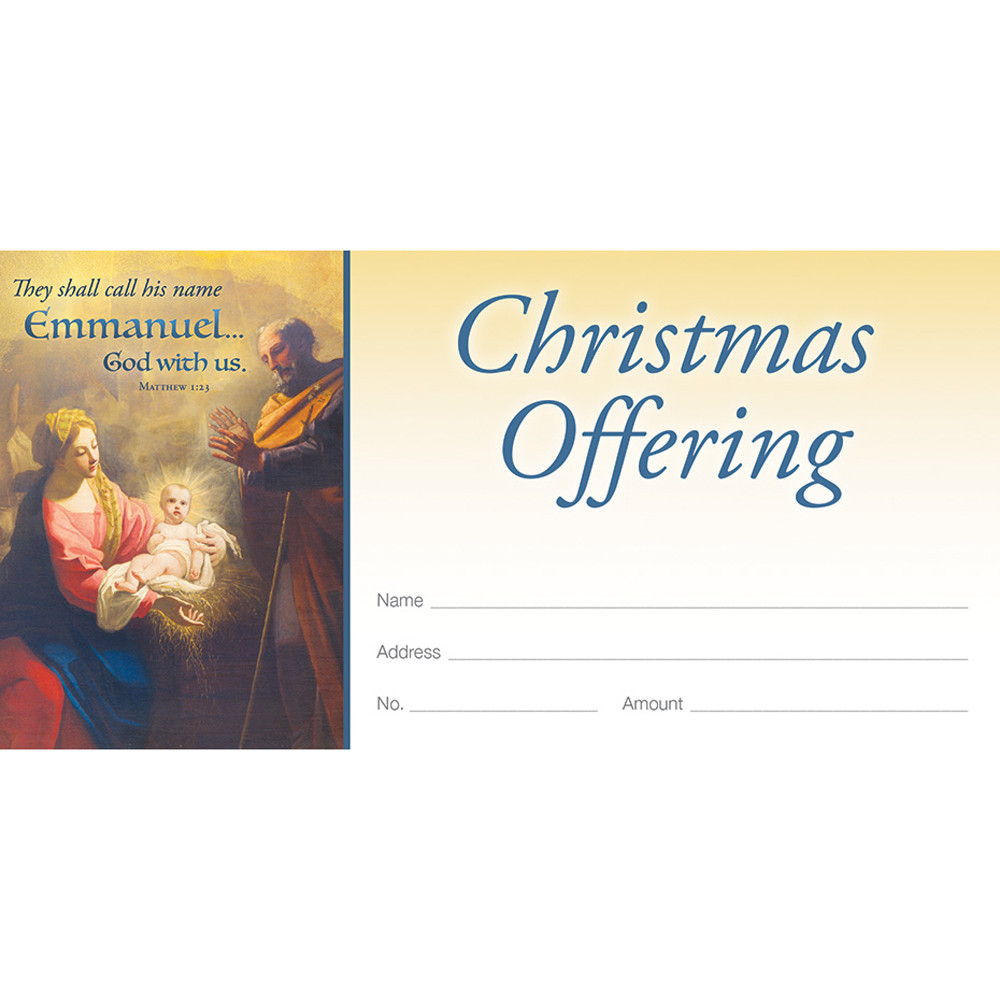 Offering Envelope - Christmas - They shall call his name... - Matt 1:23 - Pack of 100 - H4174E