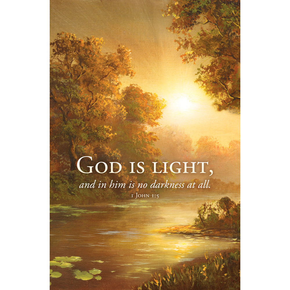 Church Bulletin - 11" - Inspirational - God is light... - 1 John 1:5 - Pack of 100 - 4181