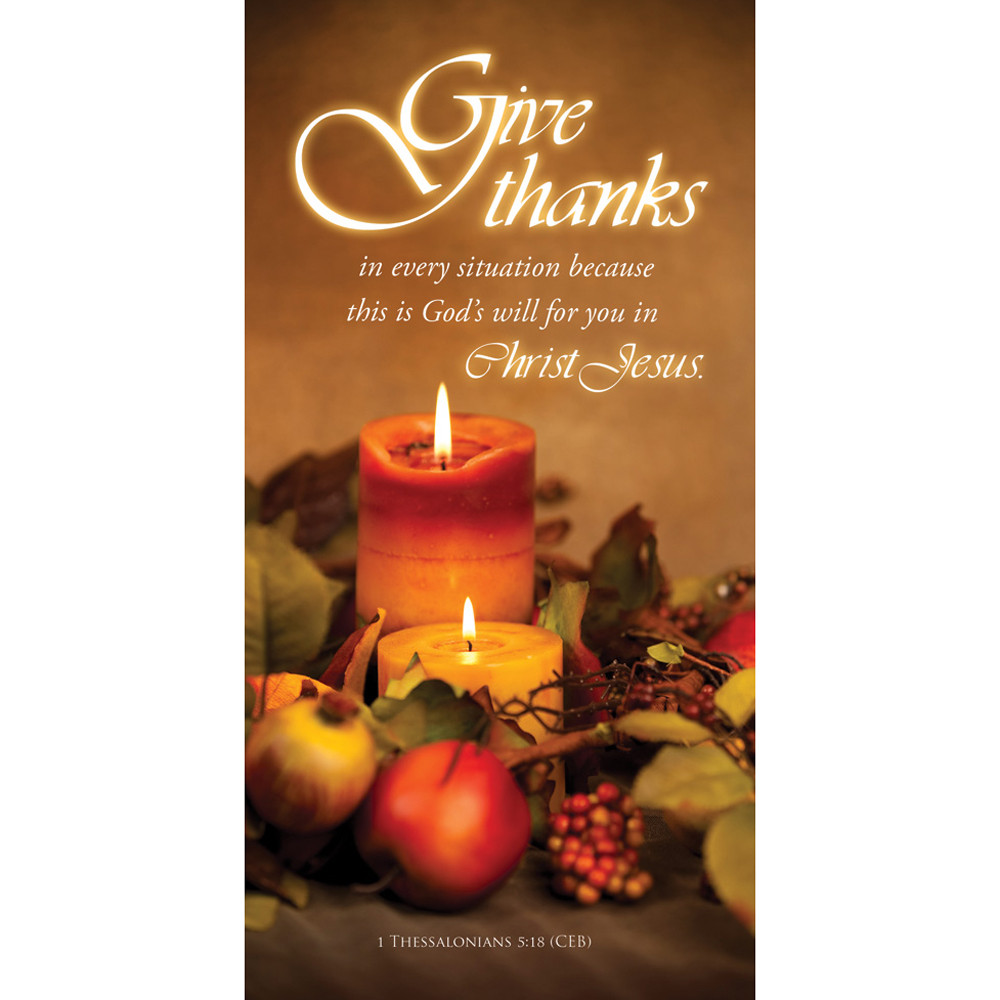 Offering Envelope - Thanksgiving - Give thanks in every situation - 1 Thess. 5:18 - Pack of 100 - AP2183E