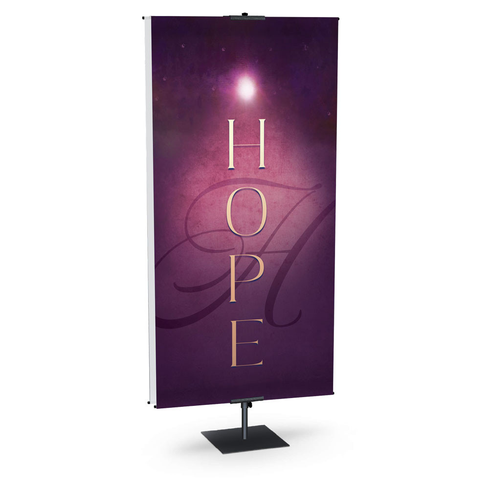 Church Banner - Christmas - Purple Nativity Advent Series - Hope