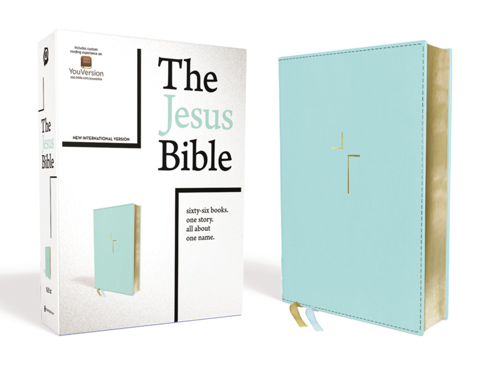 The Jesus Bible, NIV Edition, Leathersoft, Blue, Comfort Print (Case of 8)