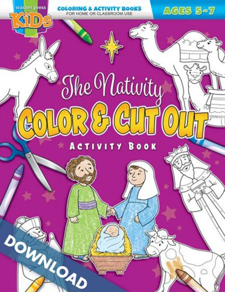 The Nativity Color & Cut-Out Activity Book - Digital Download