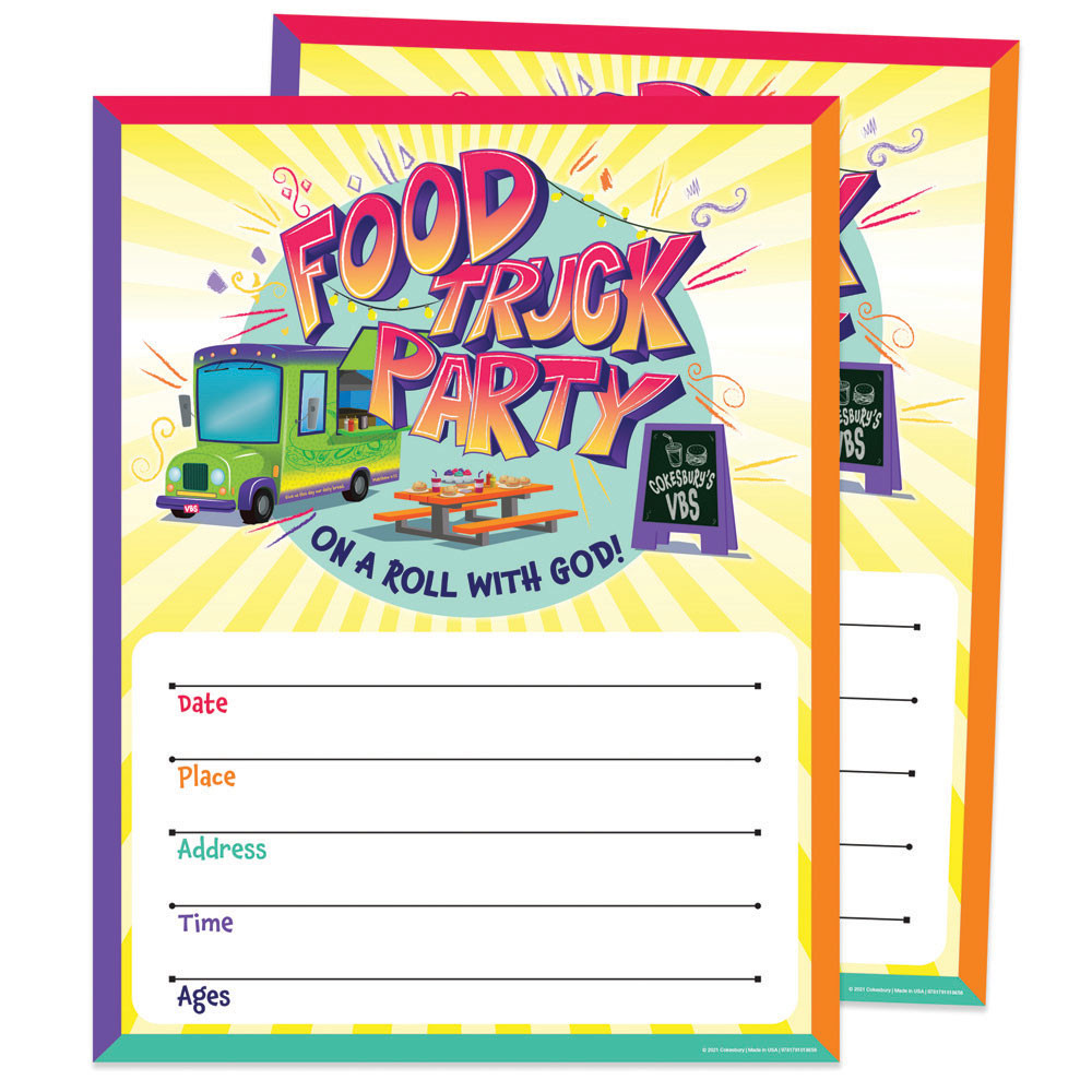 Small Promotional Posters - Pack of 2 - Food Truck Party VBS 2022 by Cokesbury