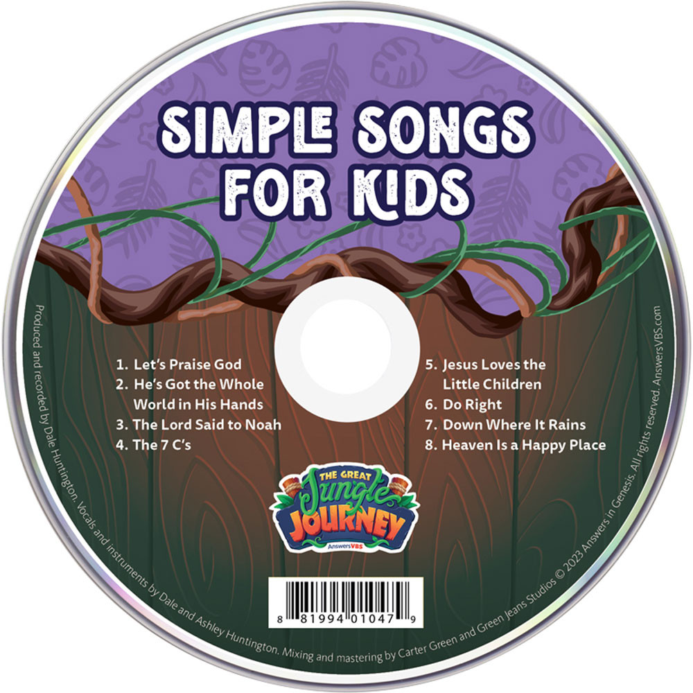 Simple Songs for Kids CD Jungle Journey Answers VBS 2024 Concordia