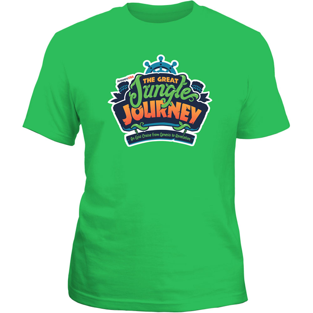 Green Everyone T-shirt Y-XS - Jungle Journey Answers VBS 2024