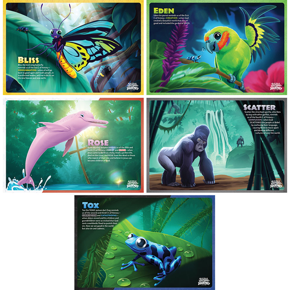 Scene Setter - Animal pals  - 5 panels - Jungle Journey Answers VBS 2024
