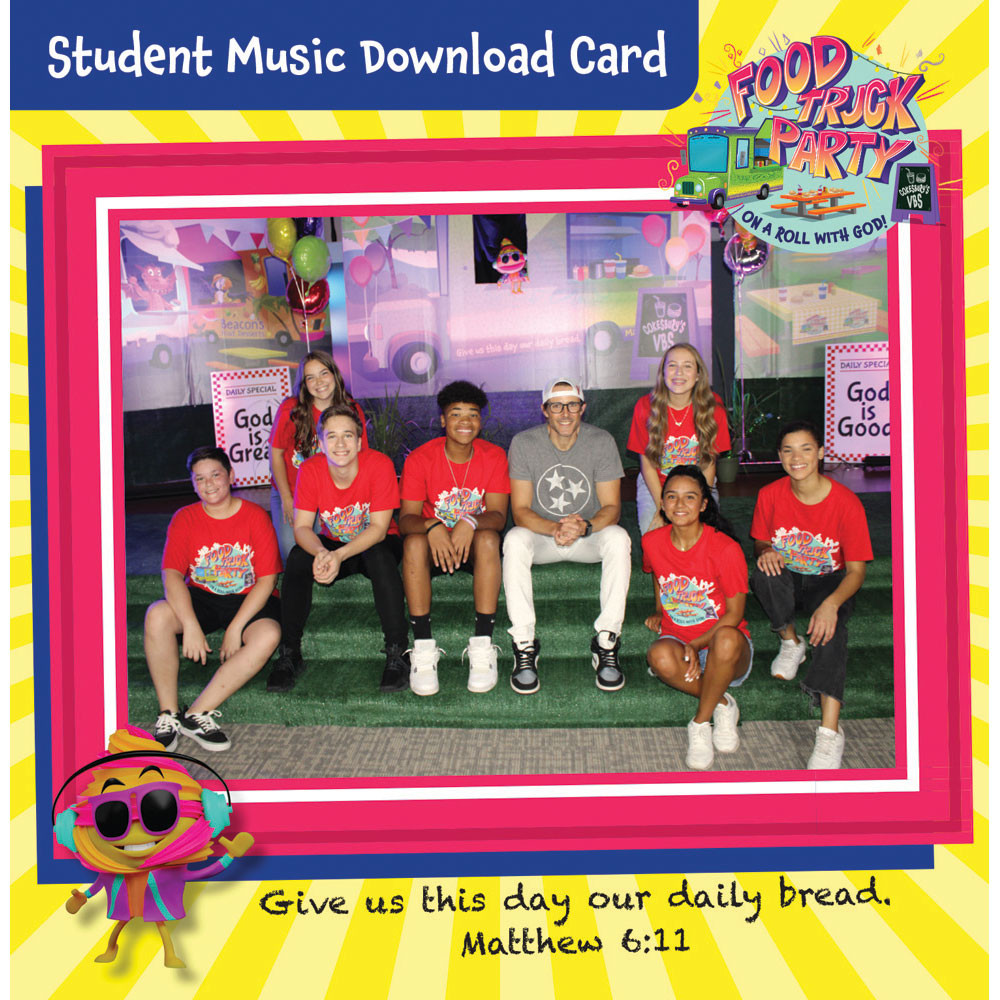 Student Take-Home Music Download Card - Food Truck Party VBS 2022 by Cokesbury