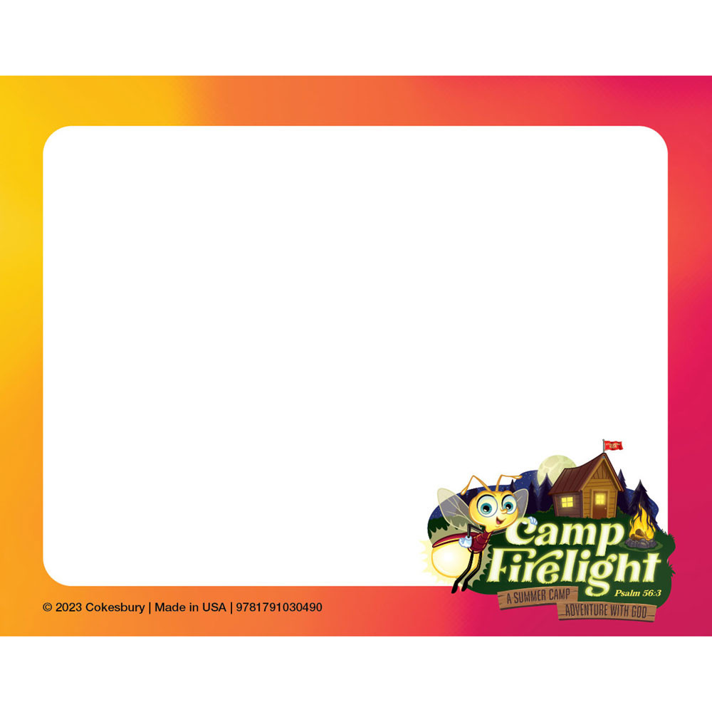 Nametag Cards Pack of 24 Camp Firelight VBS 2024 by Cokesbury
