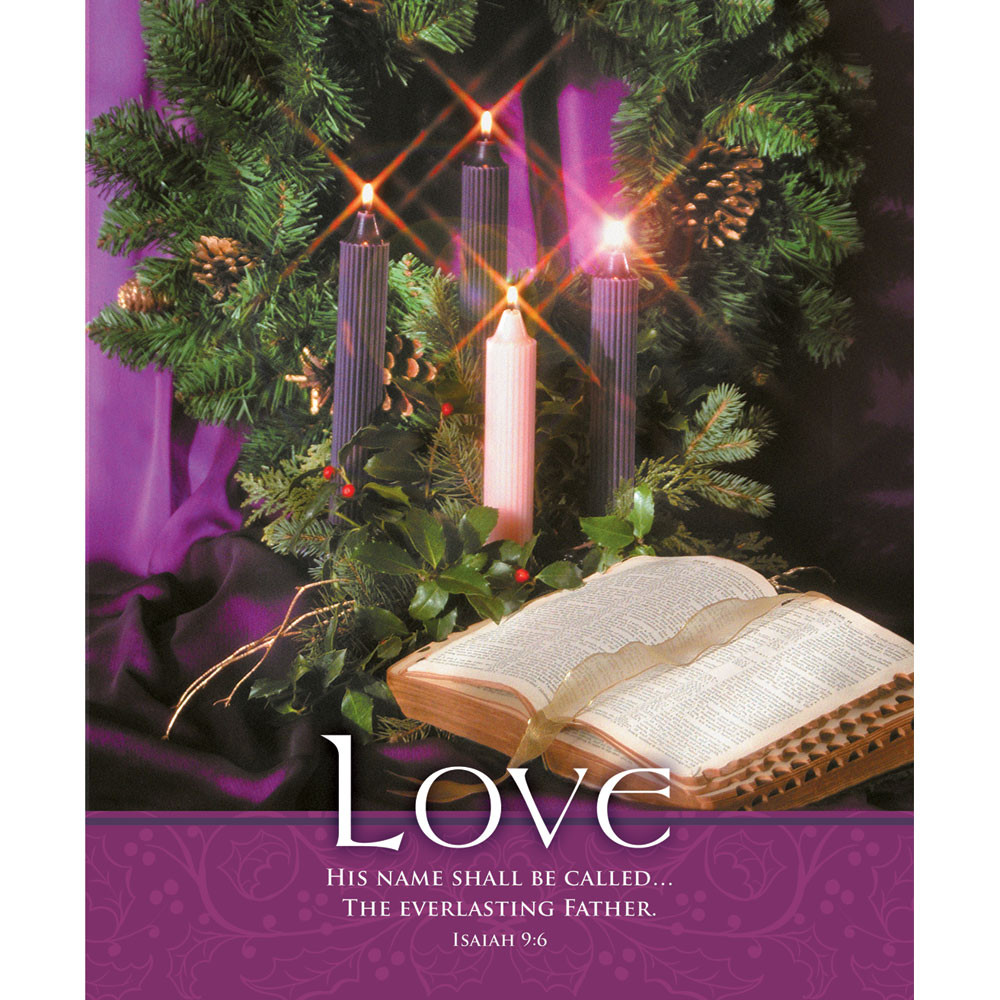 Church Bulletin 14" - Advent - Love - H3731L (Pack of 100)