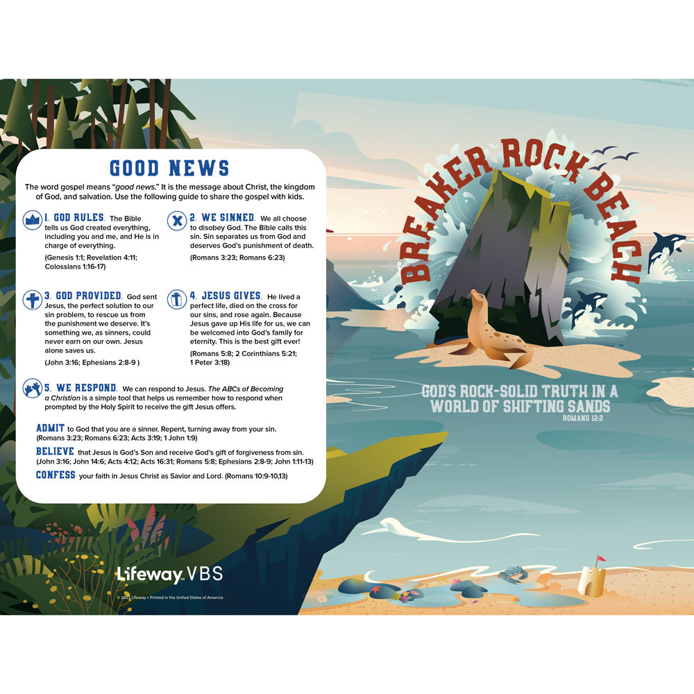 Bulletins Pack of 25 Breaker Rock Lifeway VBS 2024 Concordia Supply