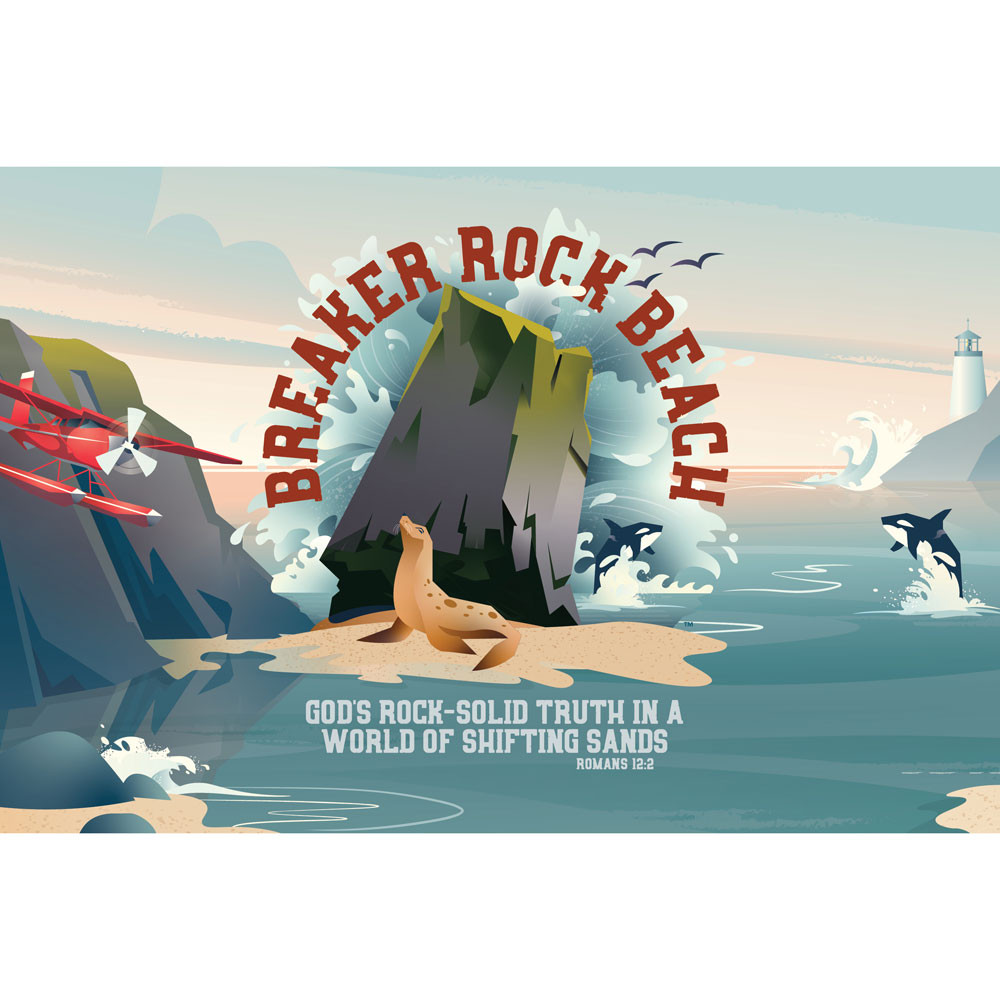 Supersized Postcards Pack of 50 - Breaker Rock Lifeway VBS 2024