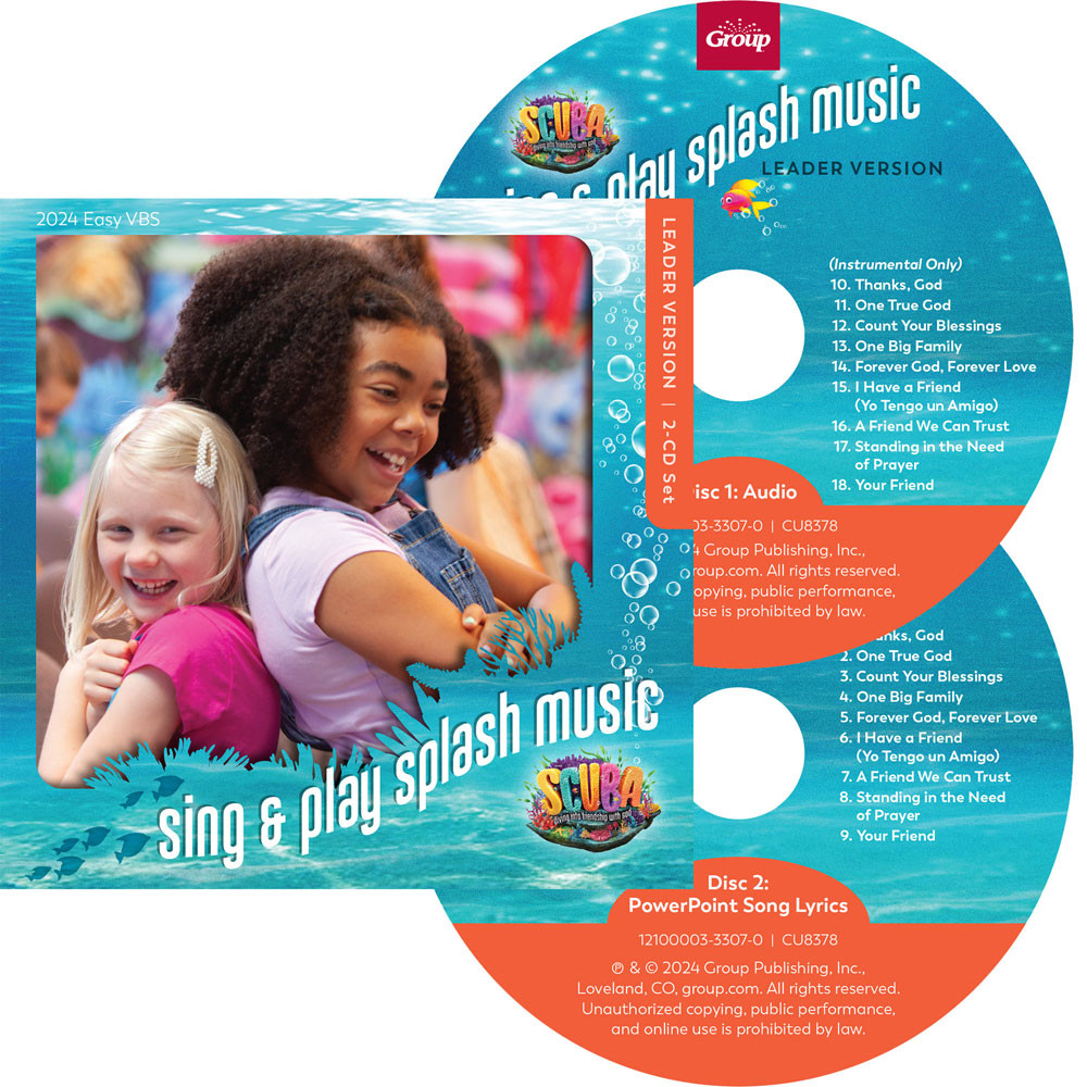 Sing & Play Splash Music Leader Version CD Set - Scuba VBS 2024 by