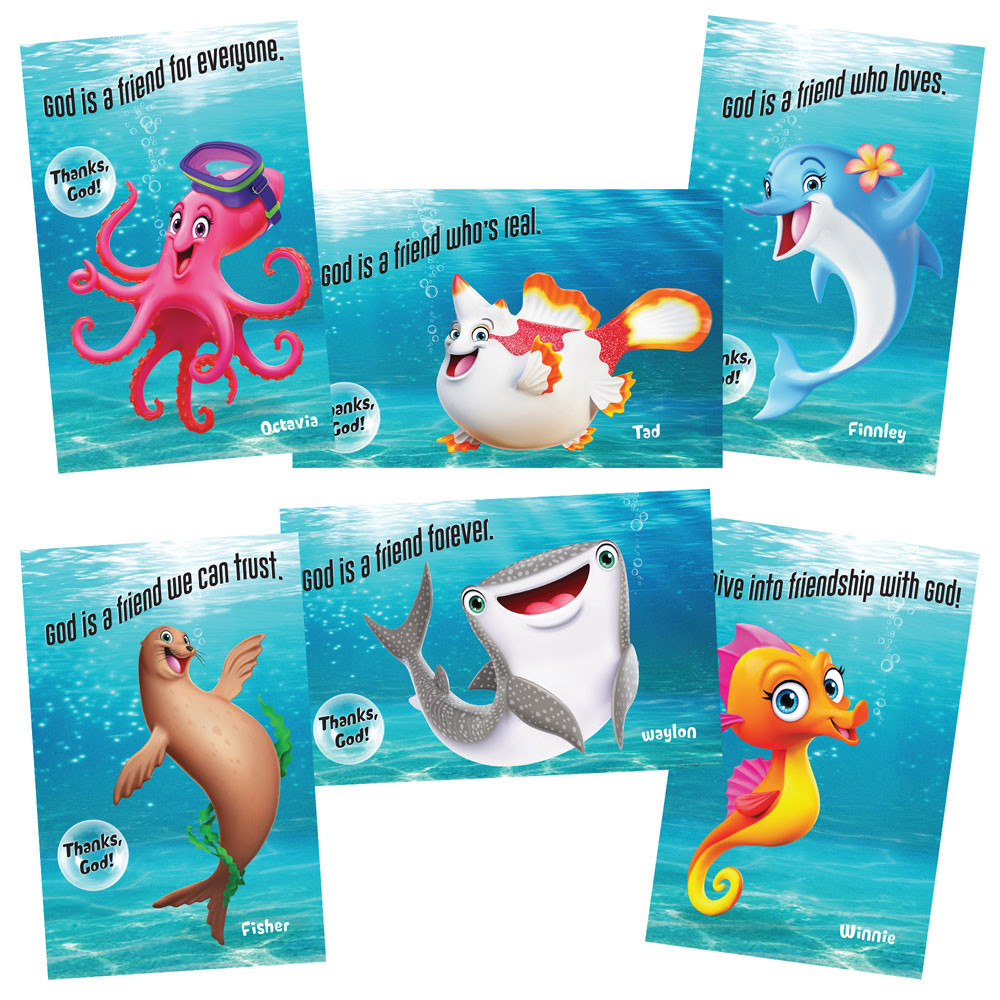 Bible Point Posters (set of 6) (22 in. x 34 in.) - Scuba VBS 2024 by Group