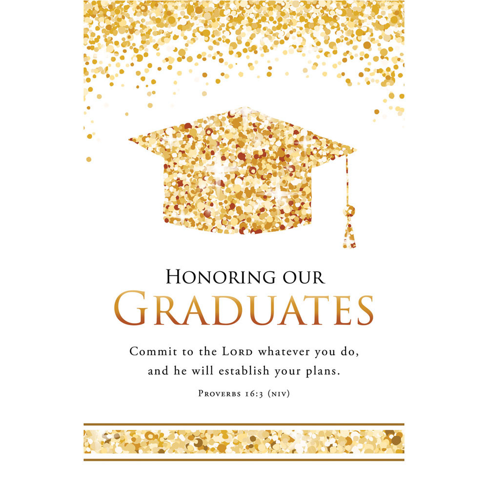 11" Bulletin - Graduation - Honoring Our Graduates - Prov 16:3 NIV - U4479