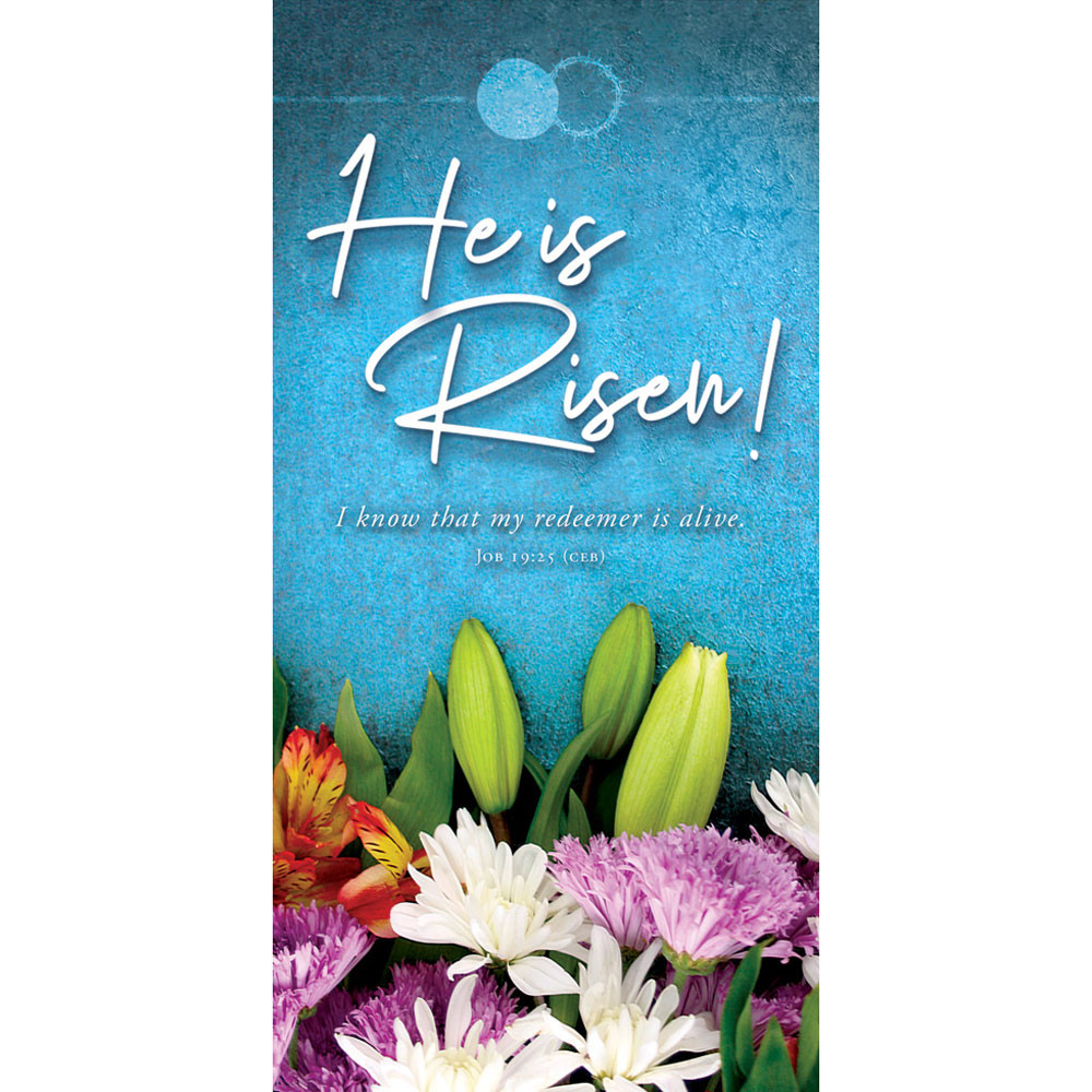 Offering Env - Easter - He Is Risen! - Job 19:25 - AP2206E