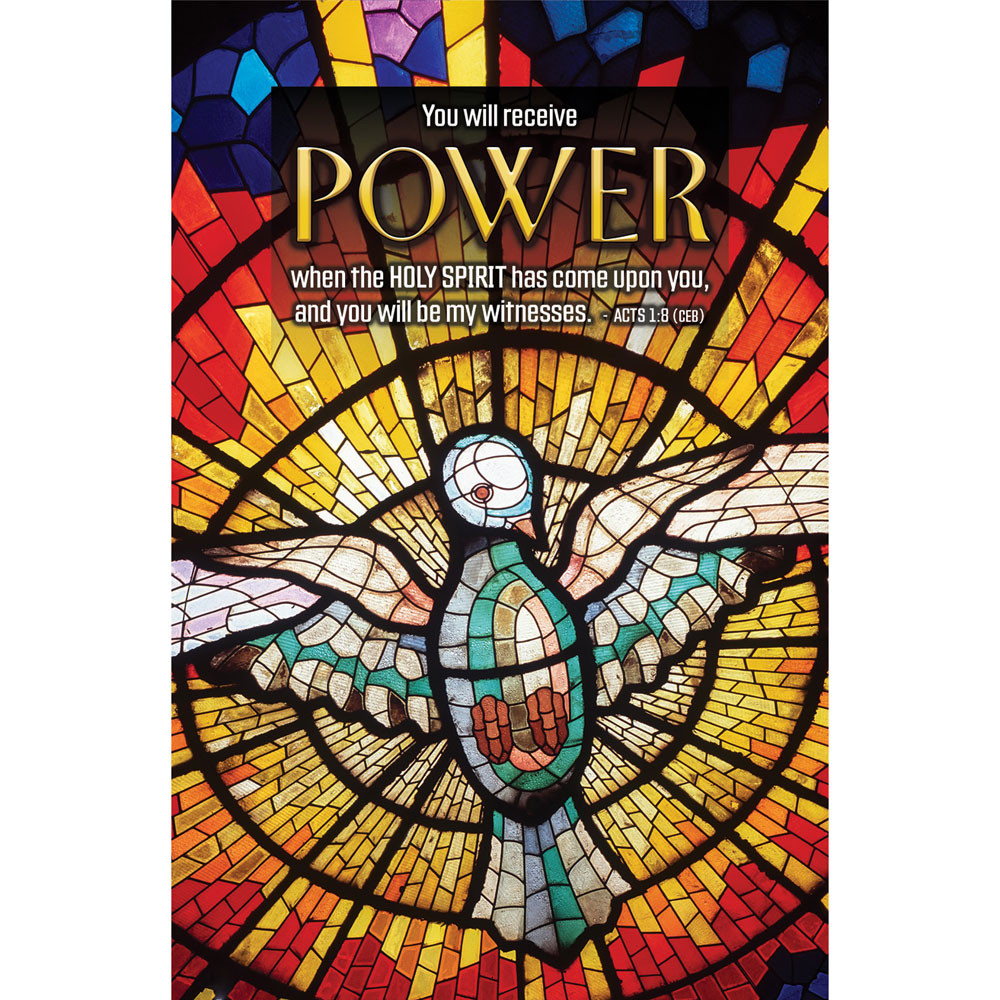 11" Bulletin - Pentecost - You will receive power... - Acts 1:8 - AP2210