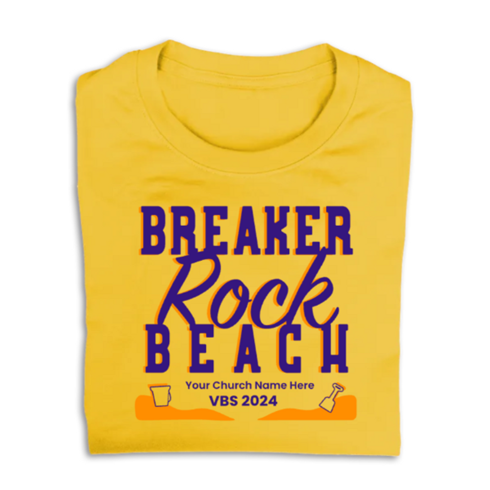 Easy Custom VBS T-Shirt - Two Color Design - Breaker Rock VBS - VBRB050