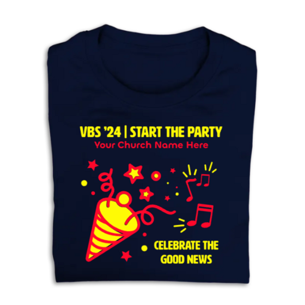 Easy Custom VBS T-Shirt - Two Color Design - Start the Party VBS - VSTP040