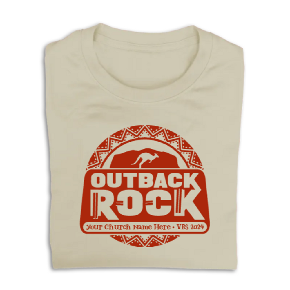 Easy Custom VBS T-Shirt - One Color Design - Outback Rock VBS - VOBR051