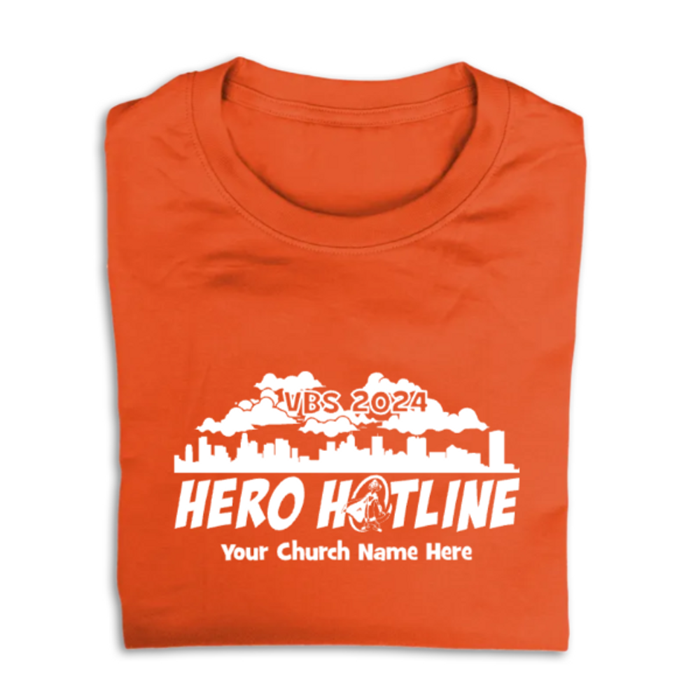 Easy Custom VBS T-Shirt - One Color Design - Hero Hotline VBS - VHER0311