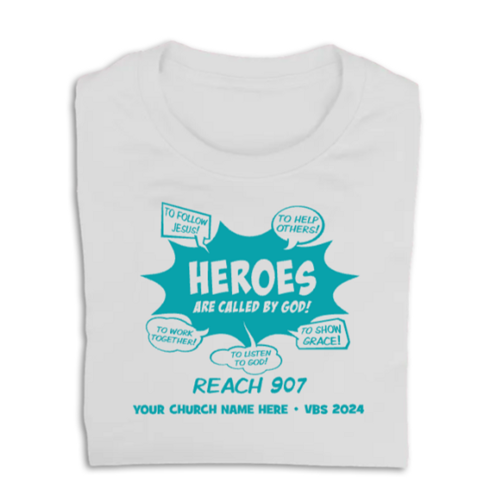 Easy Custom VBS T-Shirt - One Color Design - Hero Hotline VBS - VHER0411