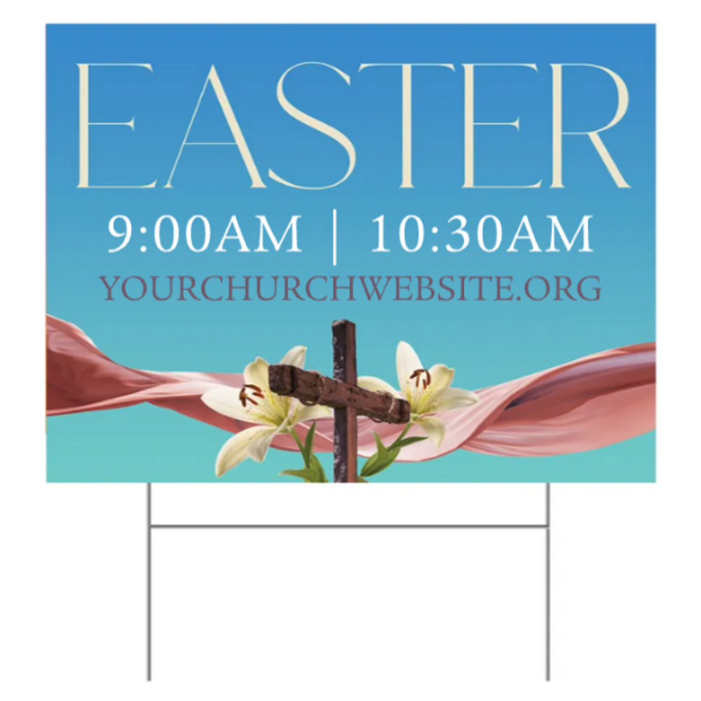 Easy Custom Outdoor Yard Sign - Personalize in Real Time - Vivid Easter Glory - YSP240110