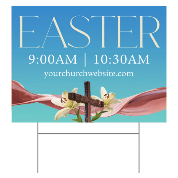 Easy Custom Outdoor Yard Sign - Personalize in Real Time - Vivid Easter Glory - YSP240110