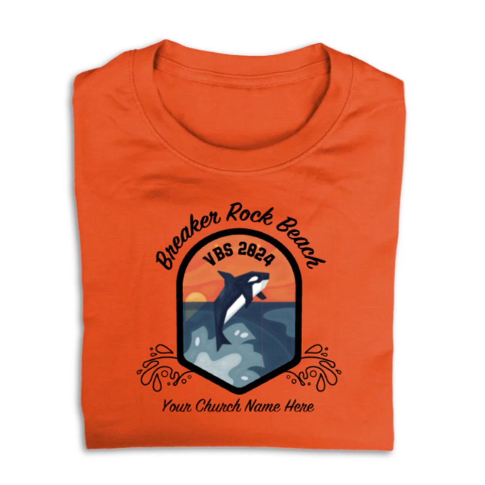 Easy Custom VBS T-Shirt - Full Color Design - Breaker Rock Beach VBS - VBRB055