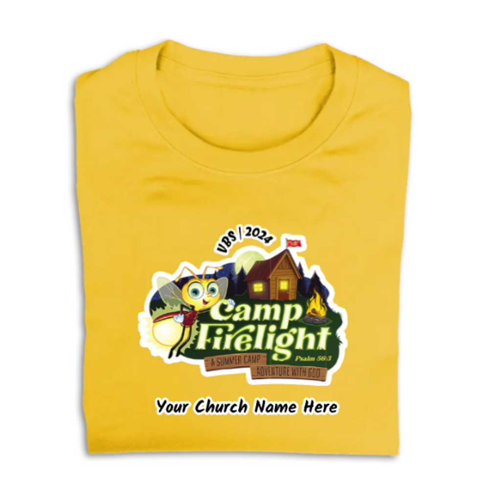 Easy Custom VBS T-Shirt - Full Color Design - Camp Firelight VBS - VCFL044