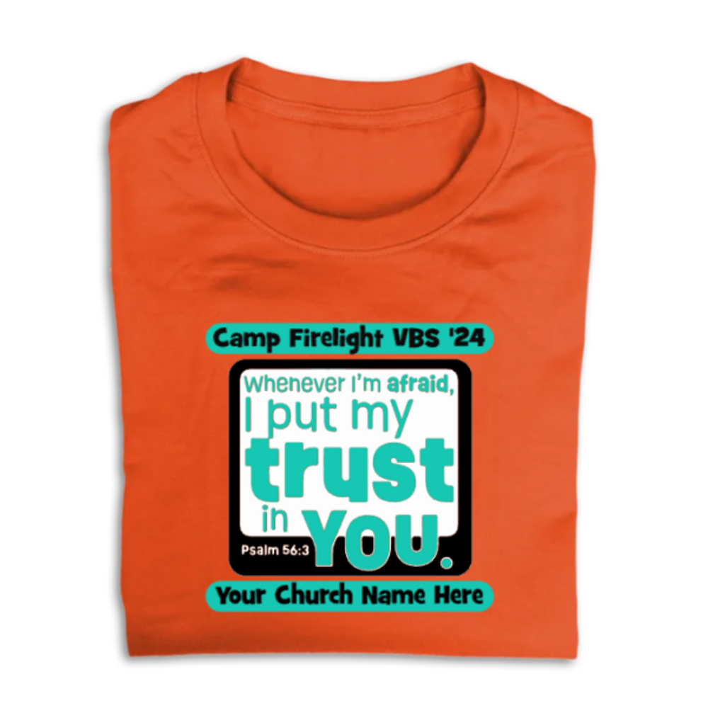 Easy Custom VBS T-Shirt - Full Color Design - Camp Firelight VBS - VCFL033