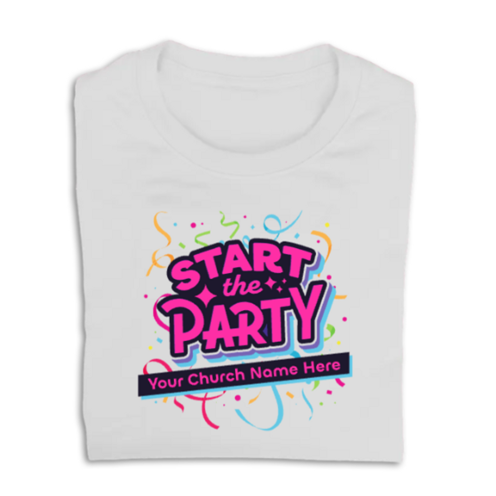 Easy Custom VBS T-Shirt - Full Color Design - Start the Party VBS - VSTP055