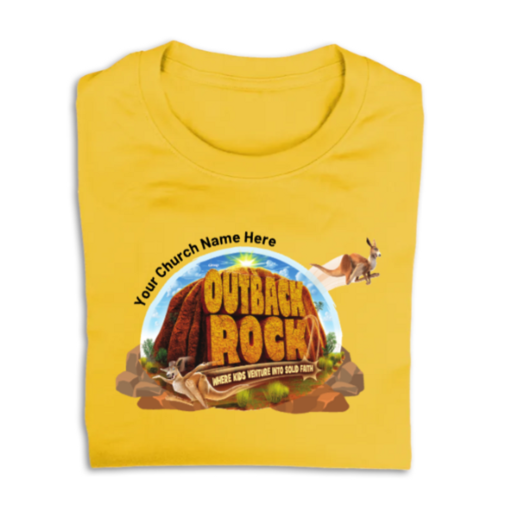 Easy Custom VBS T-Shirt - Full Color Design - Outback Rock VBS - VOBR044