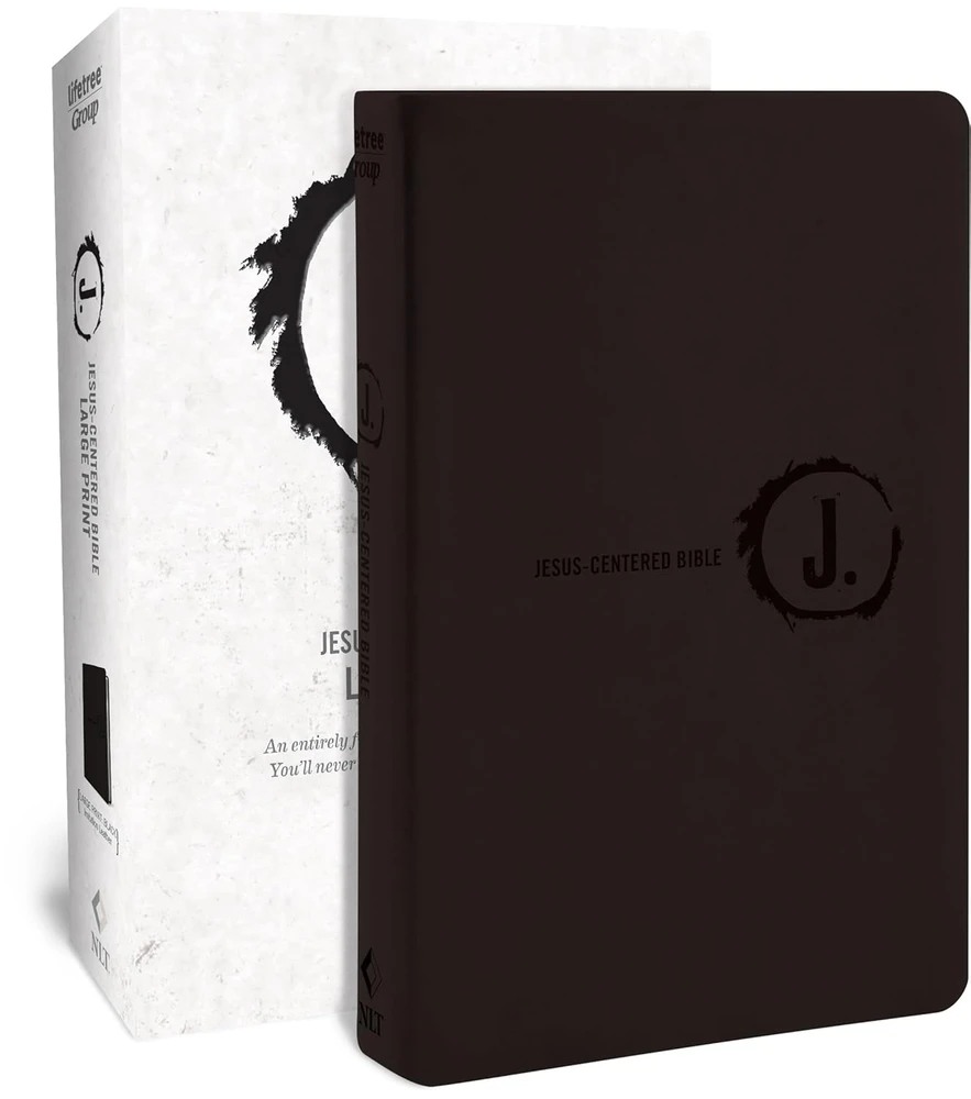NLT Jesus Centered Bible, Large Print (Imitation Leather, Black)