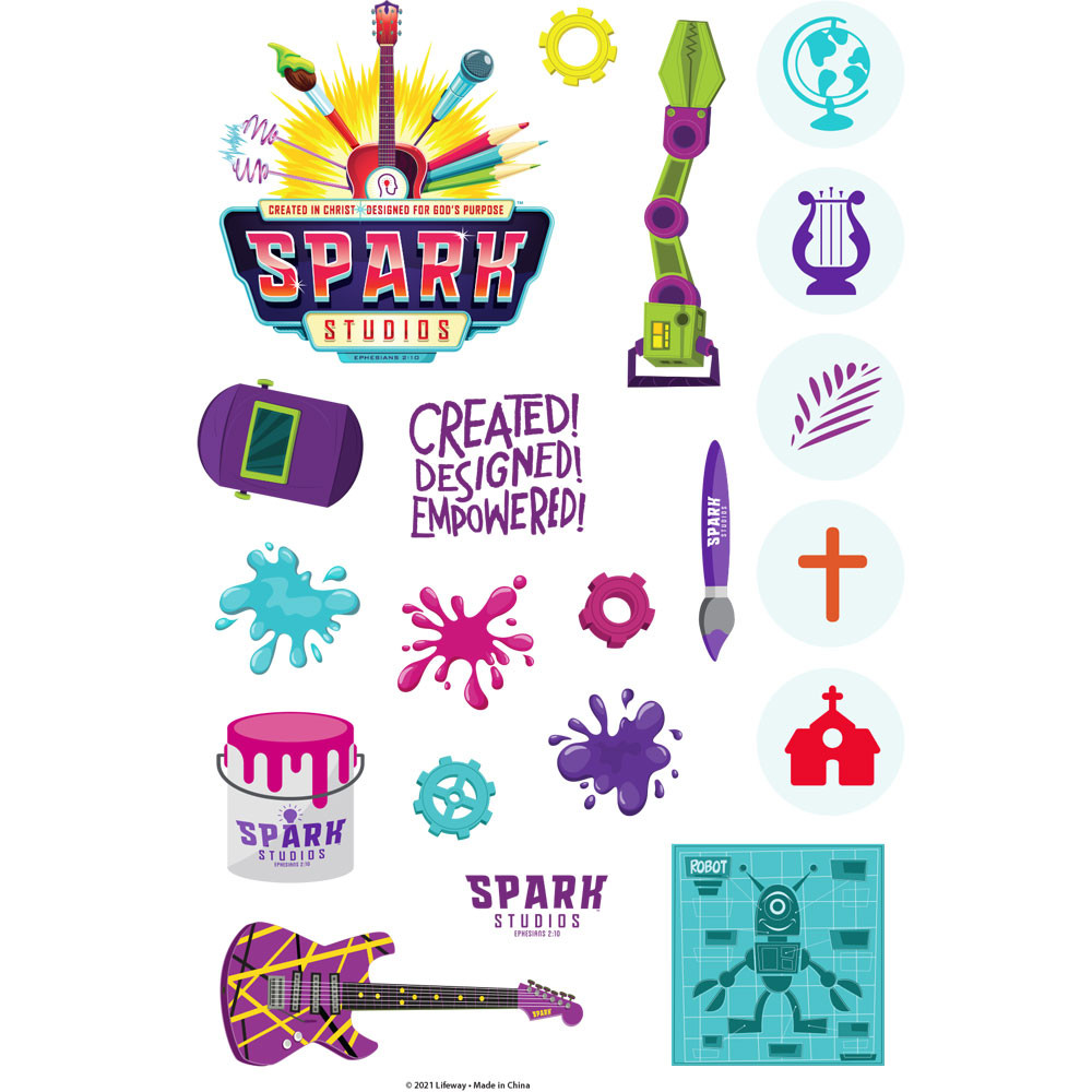 Theme Stickers 10 Sheets - Spark Studios VBS 2022 by Lifeway