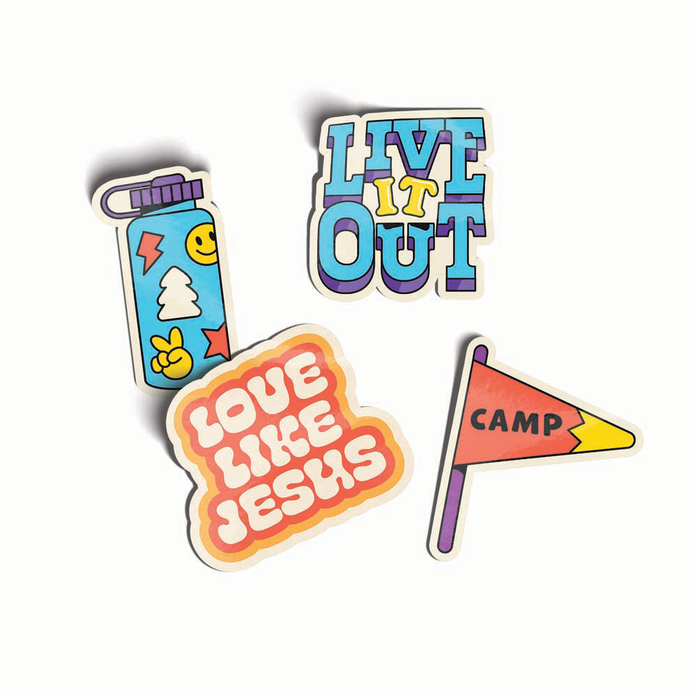 Vinyl Sticker Sets (Pack of 12, 48 Stickers Total) - Four Designs