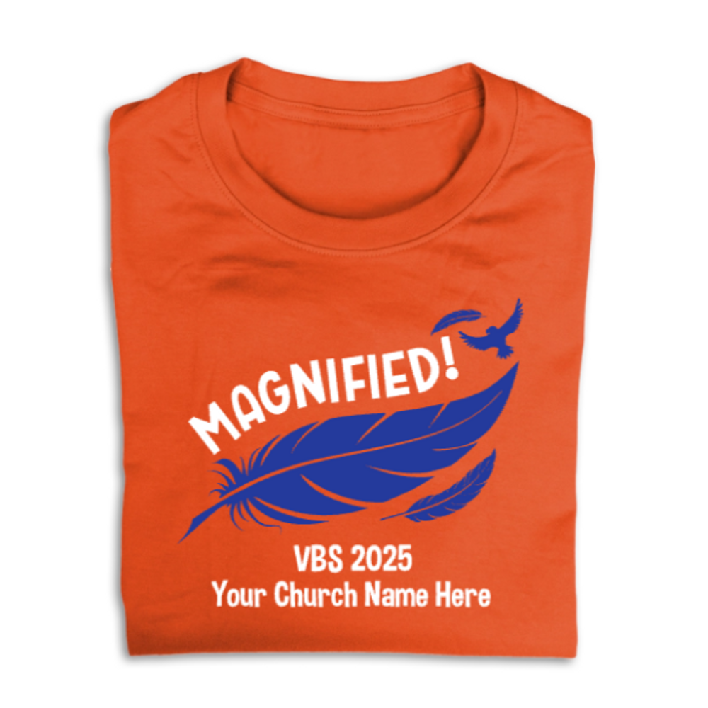 Magnified! VBS Custom T-Shirt - Two Color Design with Bird Feather