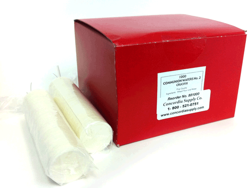 1-3/8" Communion Wafers - White (1000) - Red Box