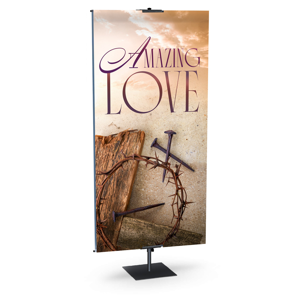 Church Banners - Wispy Clouds Easter - Amazing Love - Concordia Supply