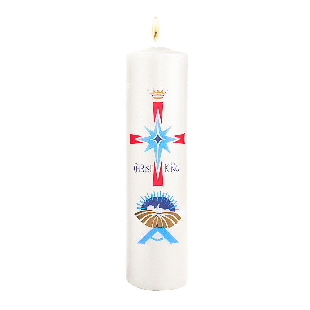 3" x 12" Christ the King Pillar Candle