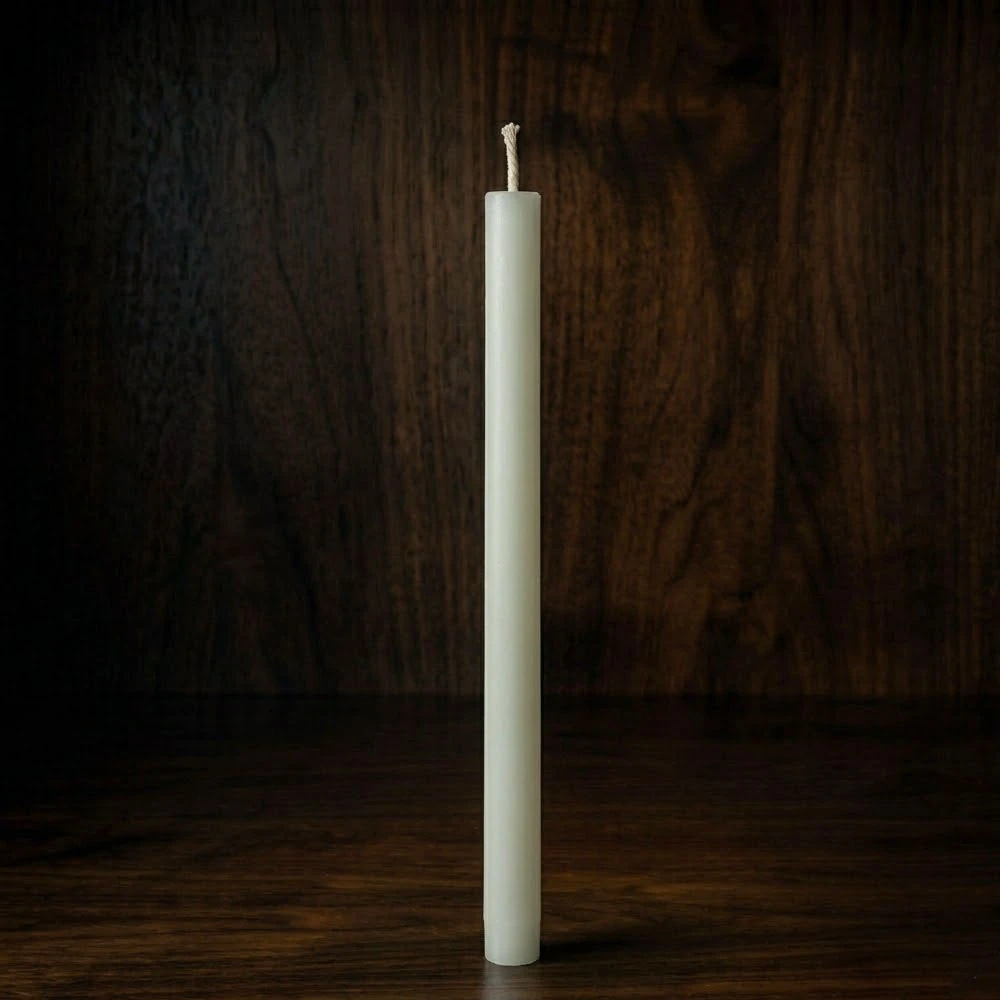 51% Beeswax Candle 7/8" x 8-1/2" Plain End (36) - Emkay