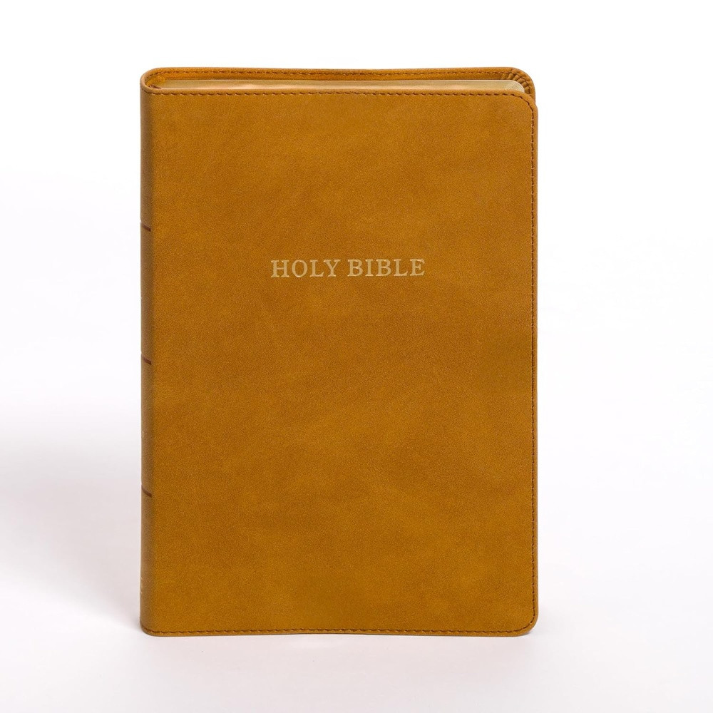 KJV Personal Size Giant Print Bible, Giant Print (LeatherTouch, Camel) - Bulk Case of 16