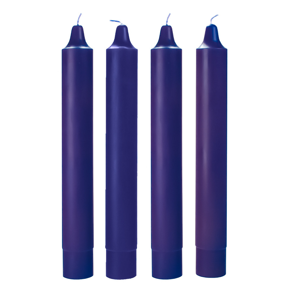 12" x 1.5" Stearic Advent Candles (4 Purple)