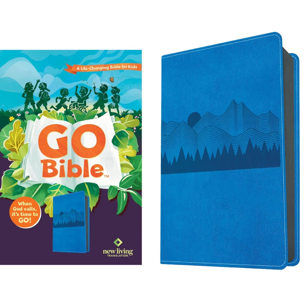 NLT Go Bible for Kids - LeatherLike, Blue Mountains - Case of 12