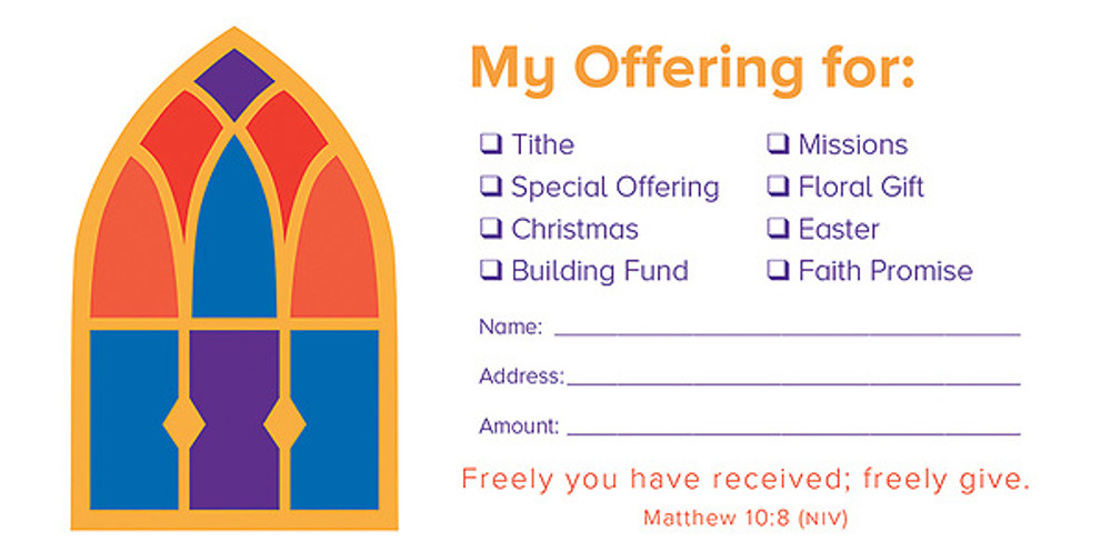 Value Offering Envelope - My Offering For...