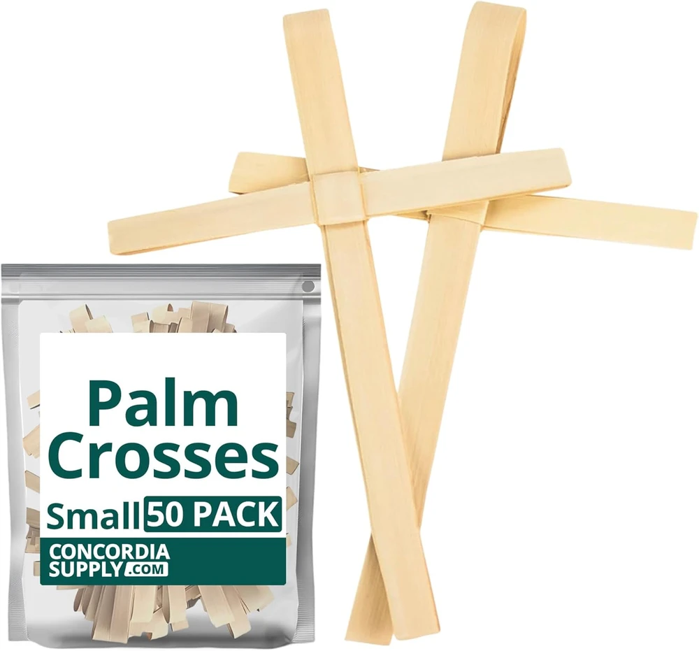 Palm Crosses Hand-Woven Small Size 4" x 2.5" (Pack of 50)