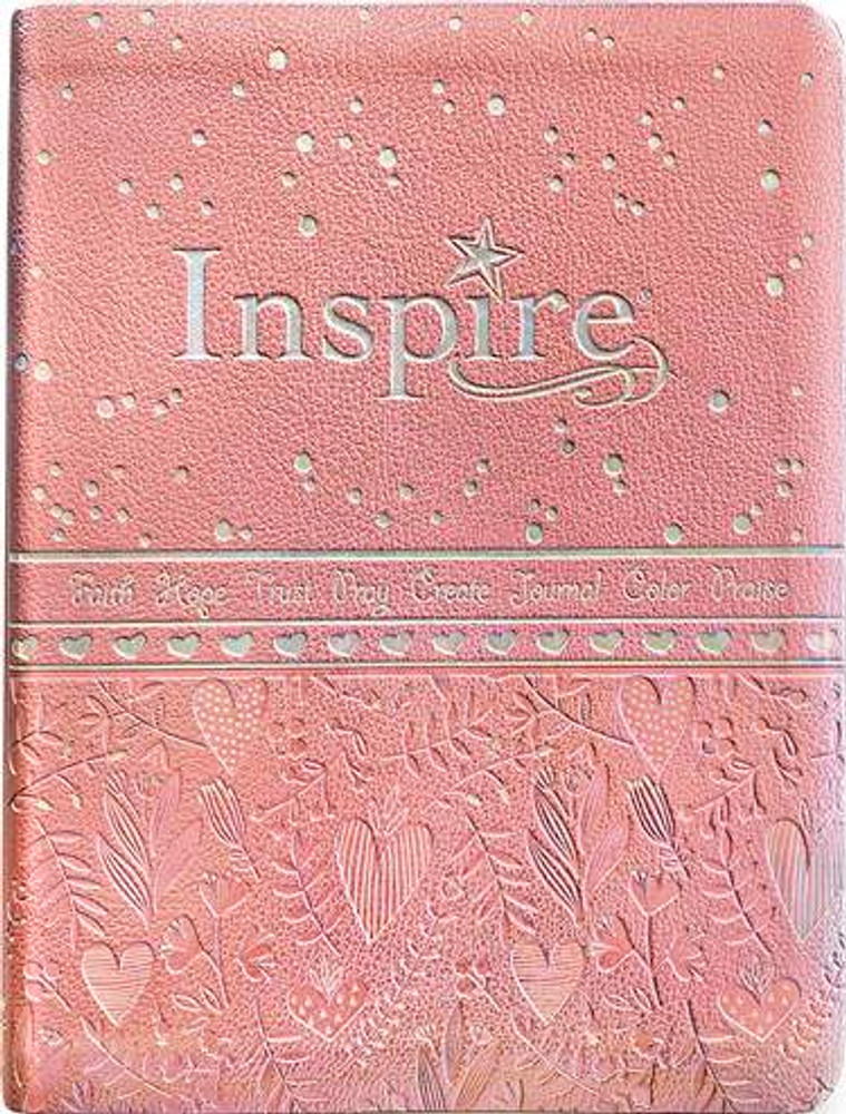 NLT Inspire Bible for Girls, Pink LeatherLike - Bulk Case of 12