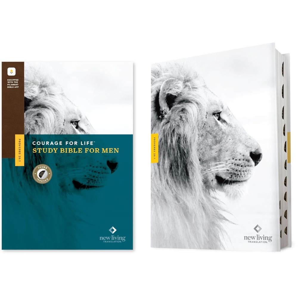 NLT Courage For Life Study Bible for Men, Indexed (Hardcover) - Bulk Case of 10