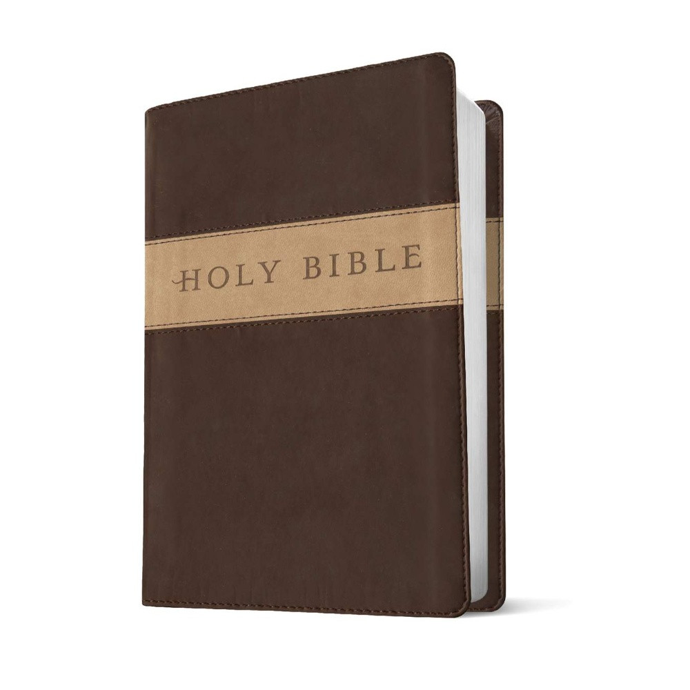 NLT Premium Gift Bible, Filament Enabled (Imitation Leather, Dark Brown/Tan TuTone)